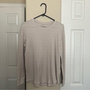 Abercrombie & Fitch Soft Cream Waffle Knit Top